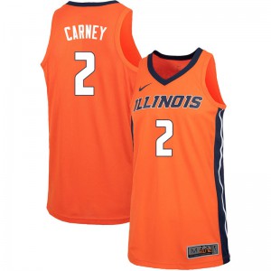 Men Illinois Fighting Illini Chuck Carney #2 Stitched Orange Jerseys 666235-980