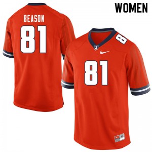 Women's Illinois Fighting Illini Marquez Beason #81 Football Orange Jerseys 856442-638