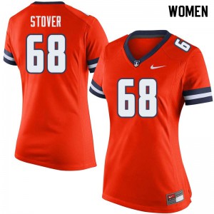 Women's Illinois Fighting Illini Jake Stover #68 Football Orange Jerseys 478720-776