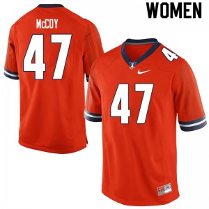 Women Illinois Fighting Illini Quinton McCoy #47 Football Orange Jersey 319872-704