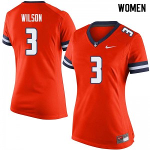 Women Illinois Fighting Illini Tavon Wilson #3 University Orange Jersey 198528-684