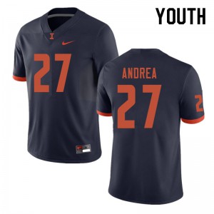 Youth Illinois Fighting Illini Alec Andrea #27 Player Navy Jersey 144354-674