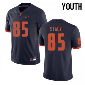 Youth Illinois Fighting Illini Cam Stacy #85 Navy Stitched Jersey 159681-312