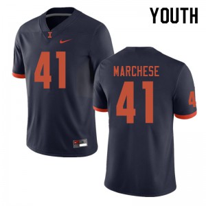 Youth Illinois Fighting Illini Jimmy Marchese #41 Navy Official Jerseys 256183-720