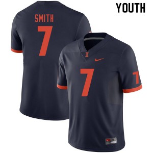 Youth Illinois Fighting Illini Kendall Smith #7 College Navy Jersey 635958-616