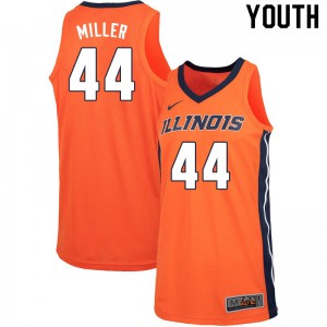 Youth Illinois Fighting Illini Adam Miller #44 Orange University Jersey 729155-812