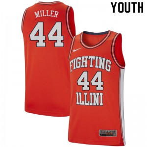 Youth Illinois Fighting Illini Adam Miller #44 Retro Orange Official Jerseys 481276-236