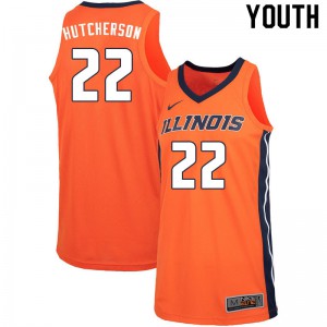 Youth Illinois Fighting Illini Austin Hutcherson #22 Orange Player Jerseys 524112-227