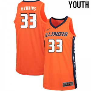 Youth Illinois Fighting Illini Coleman Hawkins #33 Player Orange Jersey 477544-654
