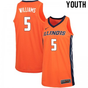 Youth Illinois Fighting Illini Deron Williams #5 Player Orange Jersey 664534-277