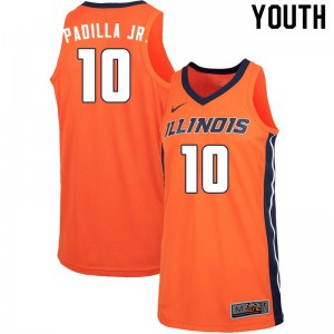 Youth Illinois Fighting Illini Edgar Padilla Jr. #10 NCAA Orange Jersey 793091-451