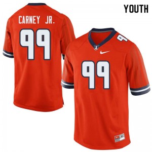 Youth Illinois Fighting Illini Owen Carney Jr. #99 Orange Stitched Jerseys 471478-249