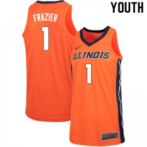 Youth Illinois Fighting Illini Trent Frazier #1 Orange University Jersey 336914-195